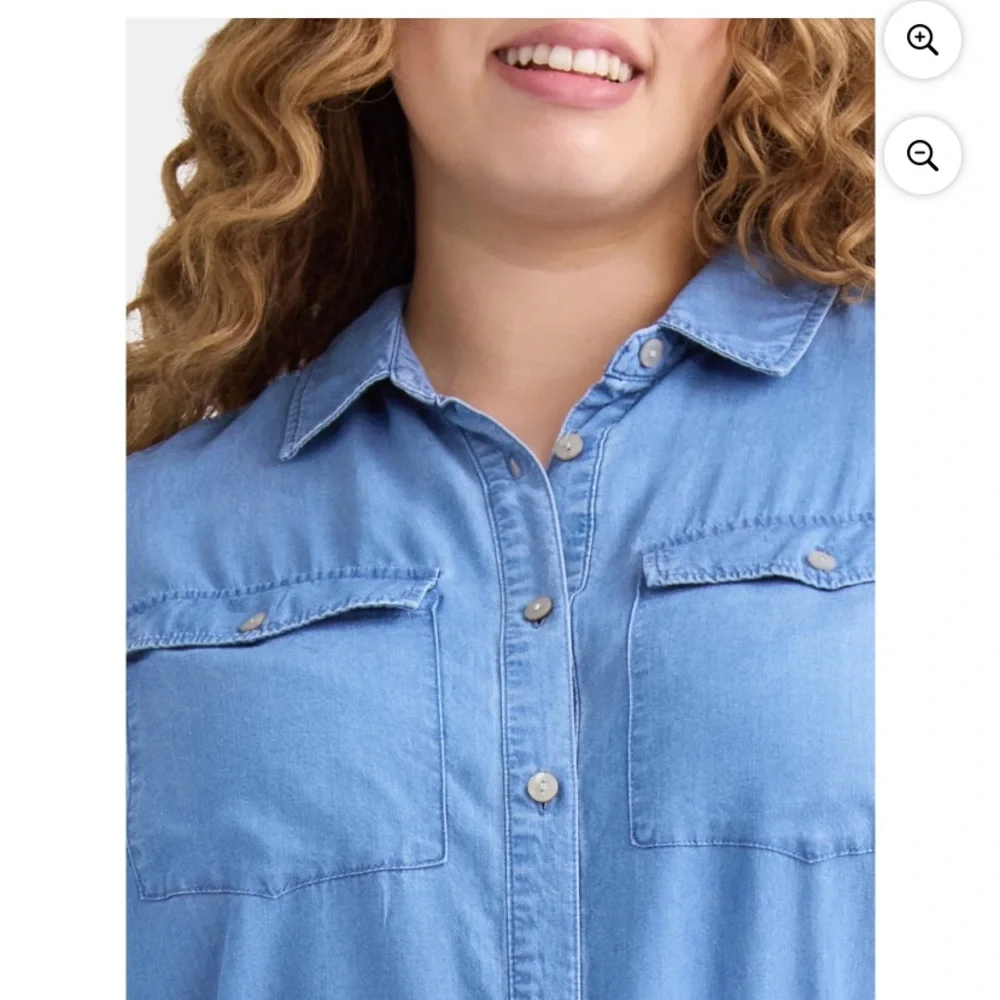 NWT TERRA & SKY MINI SHIRT DRESS SIZE 2x 20-22W - Picture 2 of 7